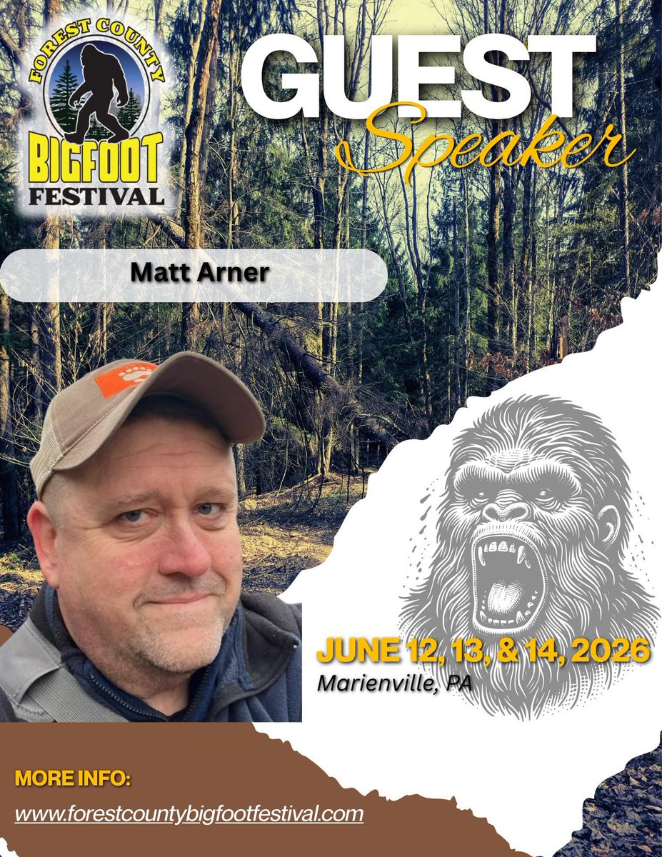 aplateauproject's tweet photo. Join me in June at the New Forest County Bigfoot Festival in Marienville PA. Proceeds from my presentation will go to the Mckean County Child Advocacy Center. https://t.co/OZoL0OrHbJ