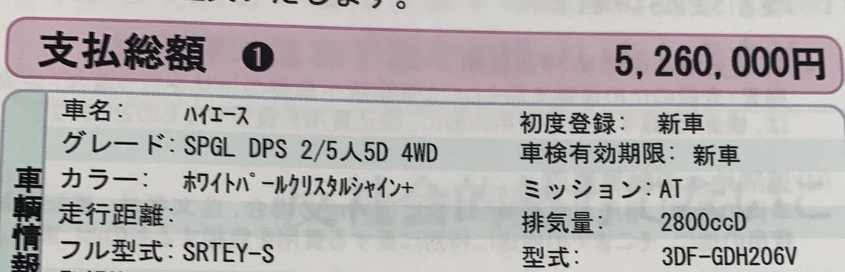 2580This's tweet photo. 9型のダークプライムⅡと迷ったけど

8型ハイエース　ダークプライムS 購入
ナビとかドラレコとか必要最低限しかつけてないけどたけー

ここからカスタム費用… https://t.co/fNlbbRWfE8