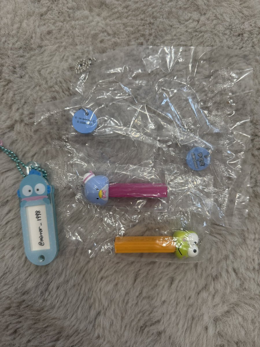 mirror_1998's tweet photo. 【交換】　サンリオ PEZ HAPIDANBUI はぴだんぶい マスコット

譲) タキシードサム　けろけろけろっぴ

求) ハンギョドン

郵送にて交換希望です🏣
検索からもお気軽にお声掛けください！！ https://t.co/jOhrUWHF8a