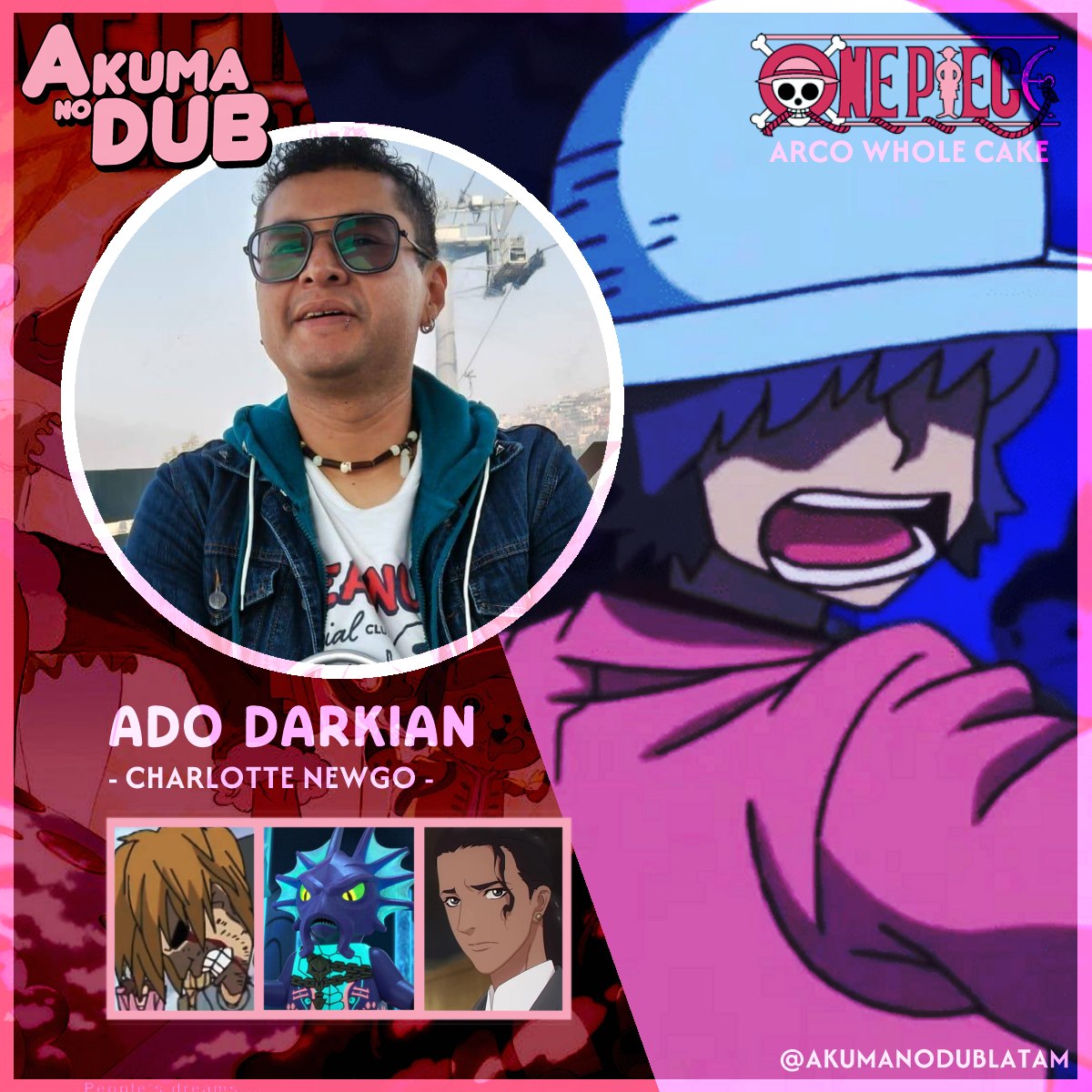 AkumanoDubLatam's tweet photo. @AngelRo_png @DiegoRamora24 @IgnacioOrtuondo 105 - Charlotte Newgo - @aDoDaRkIaN

2° Papel en One Piece 

#OnePiece #Doblaje #WholeCake #Netflix #OnePieceEnEspañol https://t.co/EzOwMZVlAf