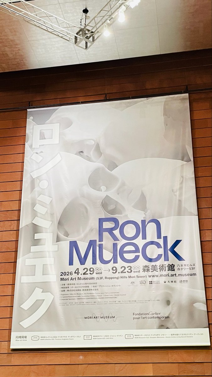 tapharmonics's tweet photo. ロンミュエク展へ。皮膚、血管、シワなどの徹底的なリアルとリサイズされた大きさに最初は圧倒されます。時間経過すると表情が変化したりだんだん作品の内面に入り込む。そして「あんたどうしたの？そんな顔して」と会話を脳で始めたら楽しさ倍増 笑。推しはチキンマン！

#ロンミュエク展 https://t.co/QV2OikZzUm