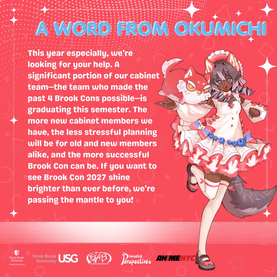 brookconli's tweet photo. 📢 Join the Leadership: Cabinet and Volunteer Forms!🔥 

This year especially, we're looking for your help.✍️💫 If you want to see Brook Con 2027 shine brighter than ever before, we're passing the mantle to you!💟

Both forms are at the link in our bio!

#brookcon #brookcon2026 https://t.co/J7KeD5AeE3
