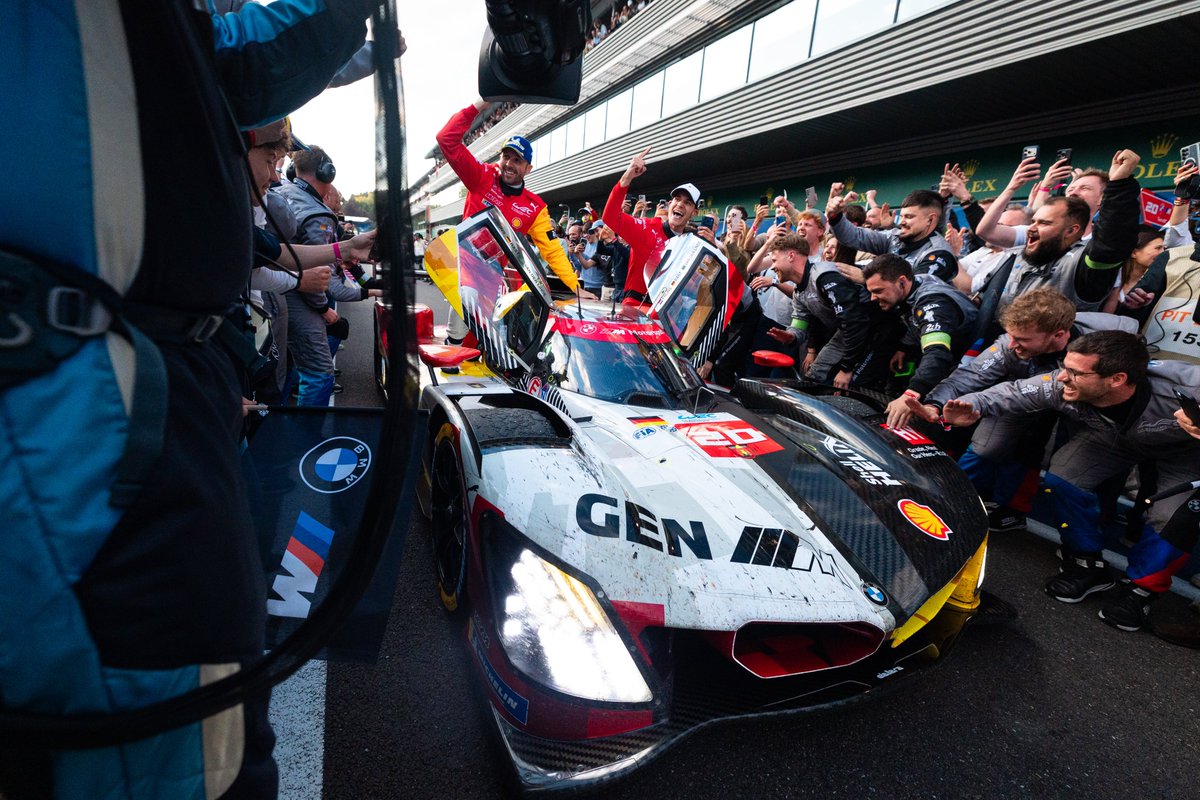 followWRT's tweet photo. Maiden Hypercar win on home turf 🏆

This 1-2 means everything to us 🙌

#WRT #WEC #6HSpa https://t.co/vekyqYH8Tr