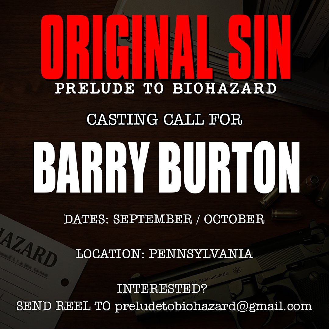 🚨We have a CASTING CALL for BARRY BURTON for our upcoming feature length fan film. 

Are you interested or know someone who is? We want to hear from you! DM or contact me below.