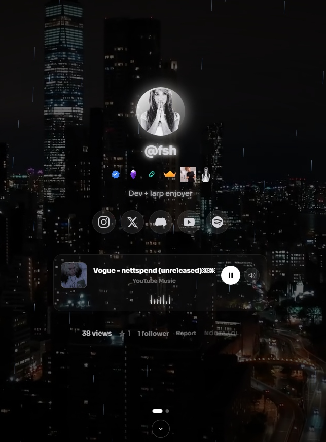 NoctaLolweb's tweet photo. Most people still use profile tools like they’re just a link dump.

Linktree is fine for that. But your online identity should be more than a list of URLs.
It should feel like a real space that says something about you.
That’s why Nocta exists. https://t.co/fQ6YpLTjDs