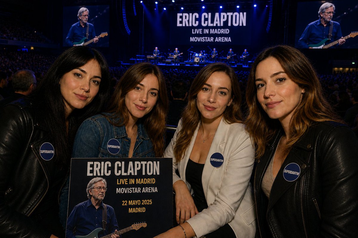 elequipogirls's tweet photo. 🎸 Eric Clapton en el Movistar Arena desde el metaverso ✨
No estuve físicamente, pero sí presente en tiempo real gracias a Superdavitm Network.
La guitarra sonó como memoria pura,entre emoción,silencio colectivo.
https://t.co/fwFmXmrgOa
#Metaverso #VanessIA #SuperdavitmNetwork https://t.co/IHKQbxOsYi