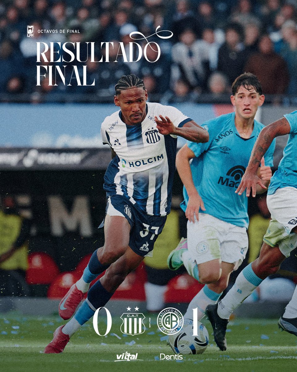 #𝐓𝐚𝐥𝐥𝐞𝐫𝐞𝐬𝐁𝐞𝐥𝐠𝐫𝐚𝐧𝐨- RESULTADO FINAL

🔚 Talleres 0️⃣ - Belgrano 1️⃣

🔵⚪️#NacidosEnTalleres #TorneoMercadoLibreApertura 🏆