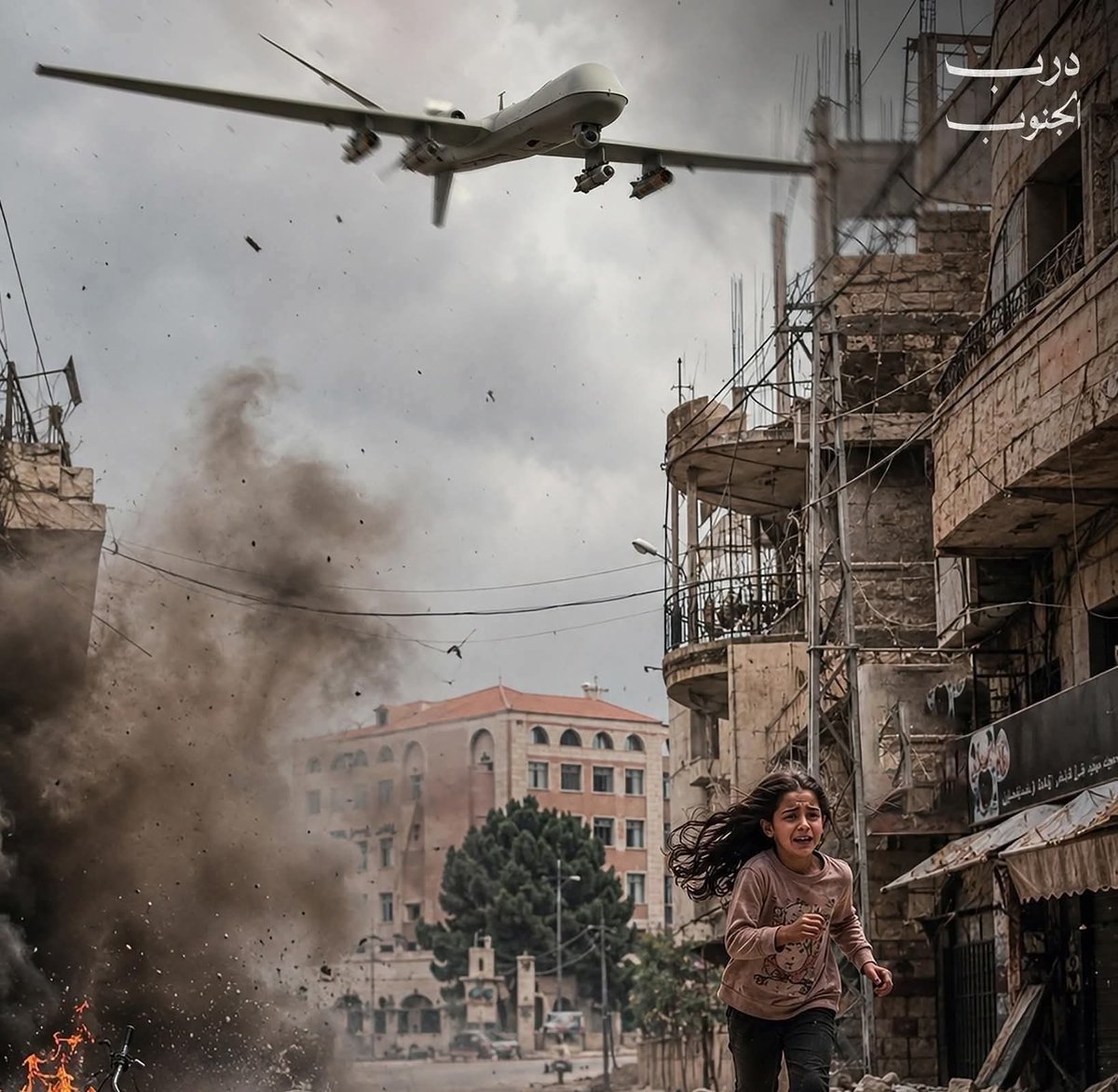 Israel hunted down a father and his 12-year-old daughter fleeing on a motorcycle in South Lebanon.

They survived the first strike

Israel struck again and killed the father as he tried to save his child

The little girl ran for her life
The drone followed her and killed her too.