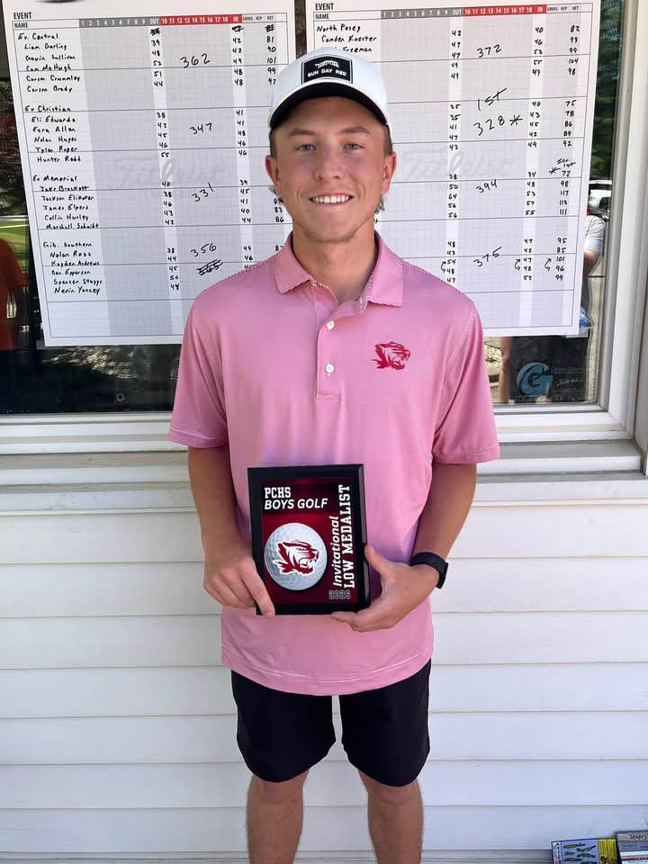QuinnBane's tweet photo. Played 18 holes today at PCC in the Princeton Invitational, I shot (38,34) for an even par round of 72 earning the tournament medalist. Super proud of the way I fought today, and the putter was hot!🔥
Go Cards, Go Tigers! 
@PCHSboysGolf @MAC_Cards @pdcprepsports @indianahsgolf https://t.co/rzobeXkR7I
