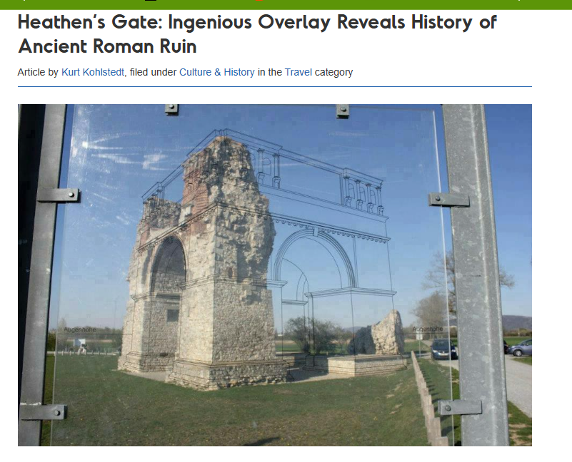 Spijunmedjvama's tweet photo. @BiancoDavinci It is a known and used technique to cheaply visualise ruins.
Bellow is Heathen's gate in Carnuntum in Austria, and that one has been set up ages ago I believe. https://t.co/RVT3aA8NIF