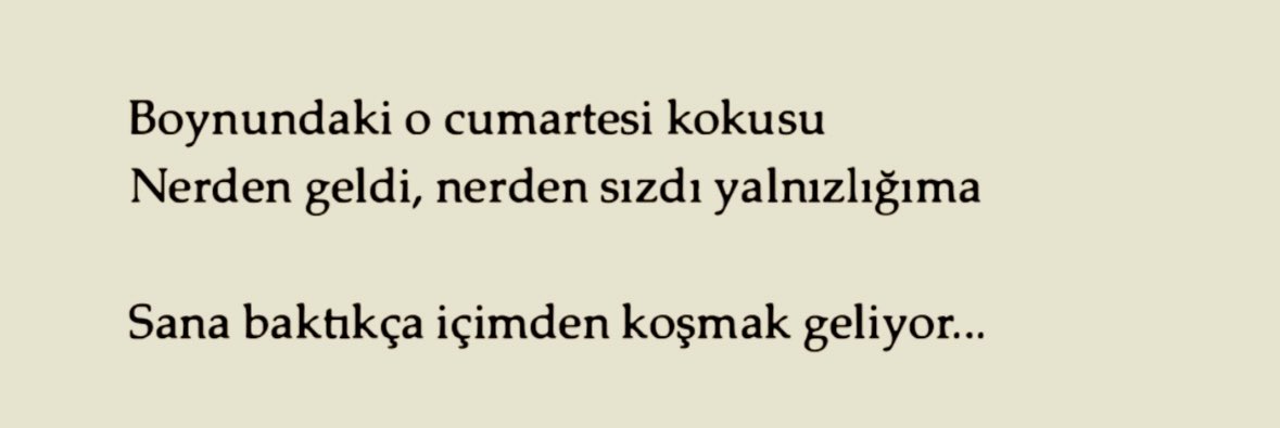 i_r_e_mmm's tweet photo. Boynundaki o cumartesi kokusu
Nerden geldi, nerden sızdı yalnızlığıma

ahmet erhan https://t.co/ikhePeWMvk