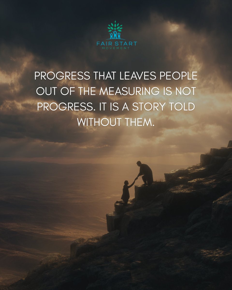 FairStartOrg's tweet photo. Progress that leaves people out of the measuring is not progress. It is a story told without them.

Read the full article 👇

https://t.co/Lf0i6PV4KM

#FairStartMovement #TellTheTruth #HonestBaselines #Equitywashing https://t.co/Ksp74KQmRO