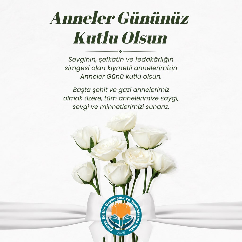 aledayvakfi's tweet photo. Sevginin, şefkatin ve fedakârlığın simgesi olan kıymetli annelerimizin Anneler Günü kutlu olsun.
 Başta şehit ve gazi annelerimiz olmak üzere, tüm annelerimize saygı, sevgi ve minnetlerimizi sunarız. https://t.co/6isxlAZcF3