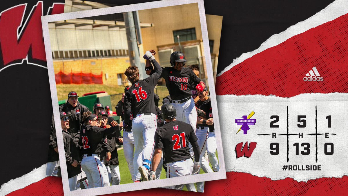 Westside_BB's tweet photo. Westside - 9 - Bellevue West - 2

DISTRICT CHAMPS!

‘28 Fredrick - 6 2/3 IP, 5 H’s, 2 BB’s, 7 K’s, 2 R’s (W)
‘26 Hosey - 3-4, RBI, R, SB
‘27 Schleifer - 2-2, R, 2 BB’s
‘26 Cronican - 2-4, R
‘28 Hansen - 1-2, 2B, R, 2 BB’s
‘28 Lunn - 1-2, 2 RBI, R https://t.co/clZzOCcHEN