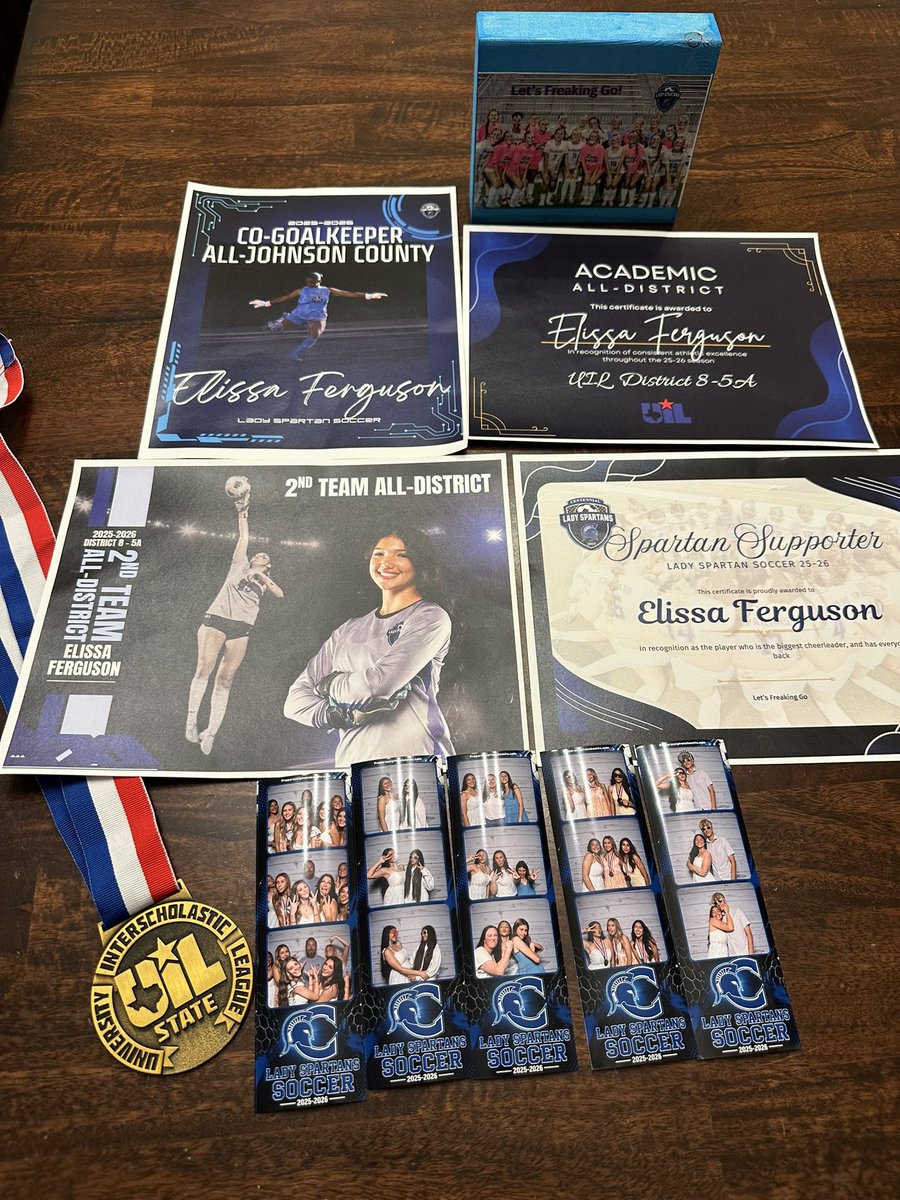 efergus2009's tweet photo. What an incredible season, we finished 3rd in the state of Texas for 5A D1! On top of finishing 3rd I also earned 2nd team all district, academic all district, co-Goalkeeper of the year all Johnson county, and the Spartan supporter award voted on by my teammates💙 #ladyspartans https://t.co/nmVaYAePUy
