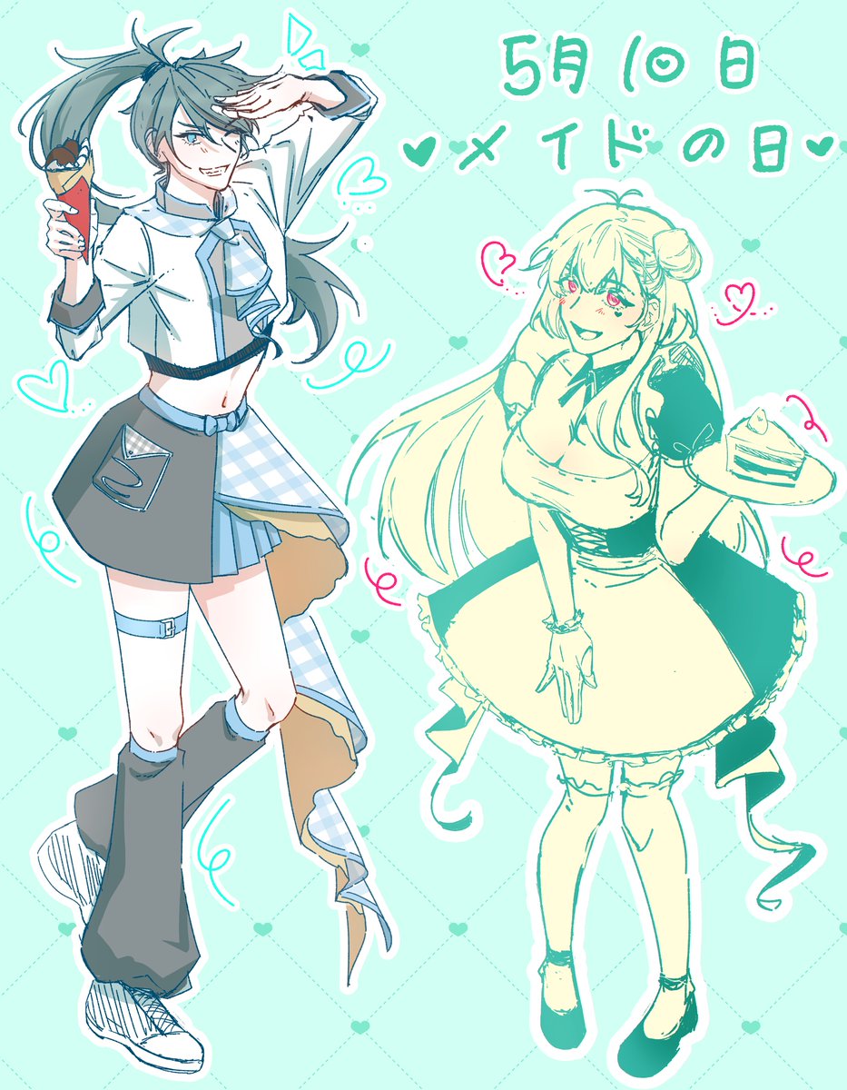 ⚠️女体化

メイドの日☺️🩷　英雄さんと百々人くん