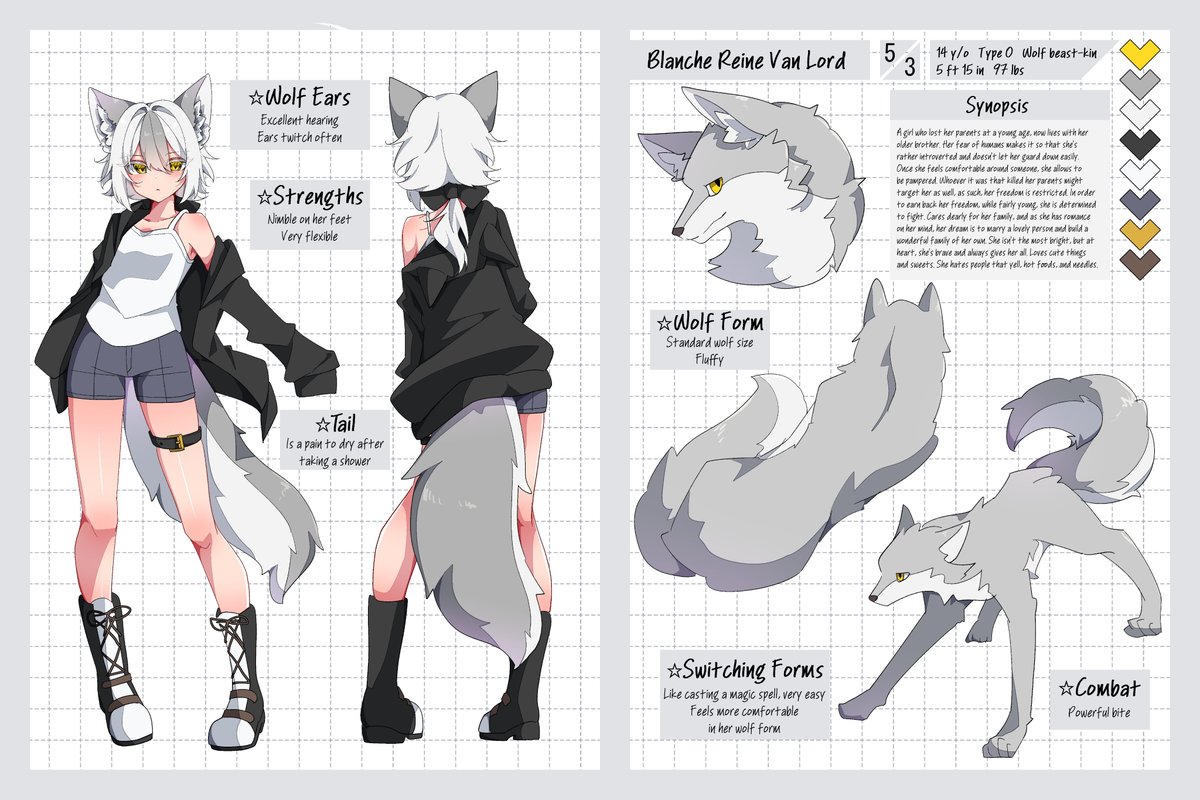クロユリページ Blanche's Reference Sheet by @SakuraYuki_Lily