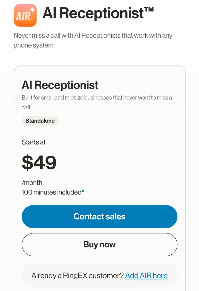 davidchun's tweet photo. Can anyone tell me how agencies are charged 10x for an AI voice assistant when $RNG is selling the same thing at $49 a month? Agencies are mostly using GHL at a cost of $97/mo. There's no way they can stay competitive long term. https://t.co/3k3w6hGuXG
