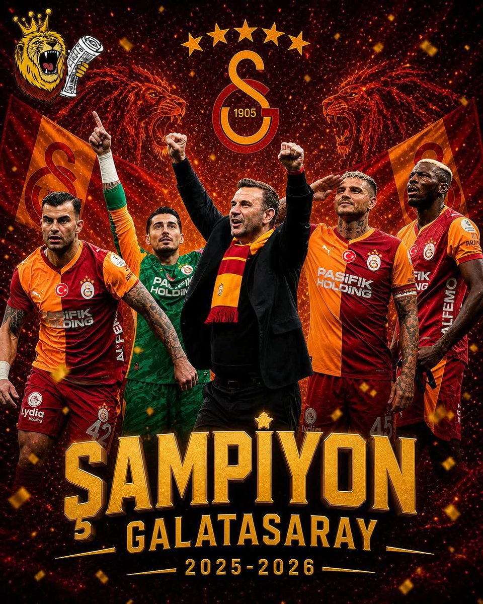 mine_btmz's tweet photo. Ne demiştik hep dediğimiz gibi, MAYIS'lar BİZİMDİR ŞAMPİYON GALATASARAY..🏆💛❤️💪
Çakalların saltanatı,Aslan ayaǧa kalkana karardır!🦁 Herşeye Rağmen Bu Takım Yine Şampiyon Oldu...🤲👏🏆💛❤️🇹🇷

#galatasarayşampiyon https://t.co/H582JTw8zl