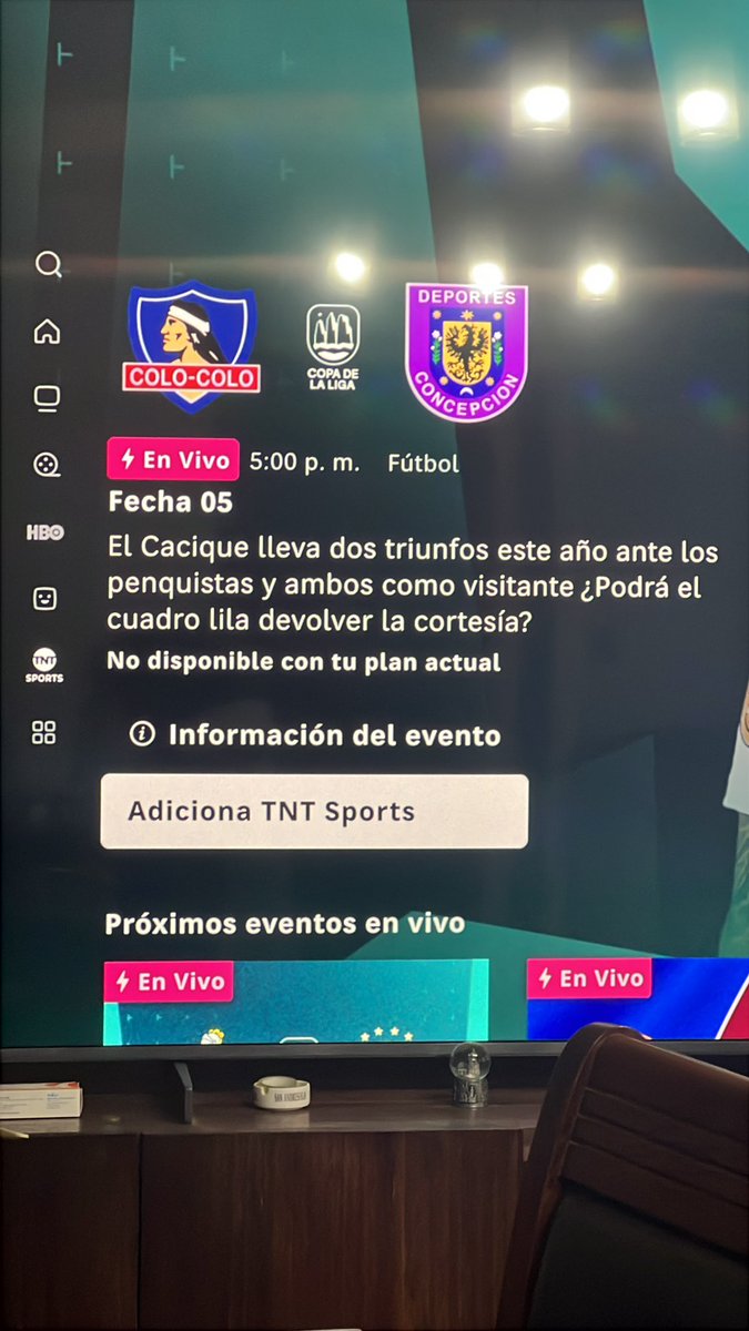 DaniOctava's tweet photo. @TNTSportsCL Lo he hecho y sigue apareciendo el mensaje que indica que no está disponible con mi plan actual https://t.co/cbUBQuftNy