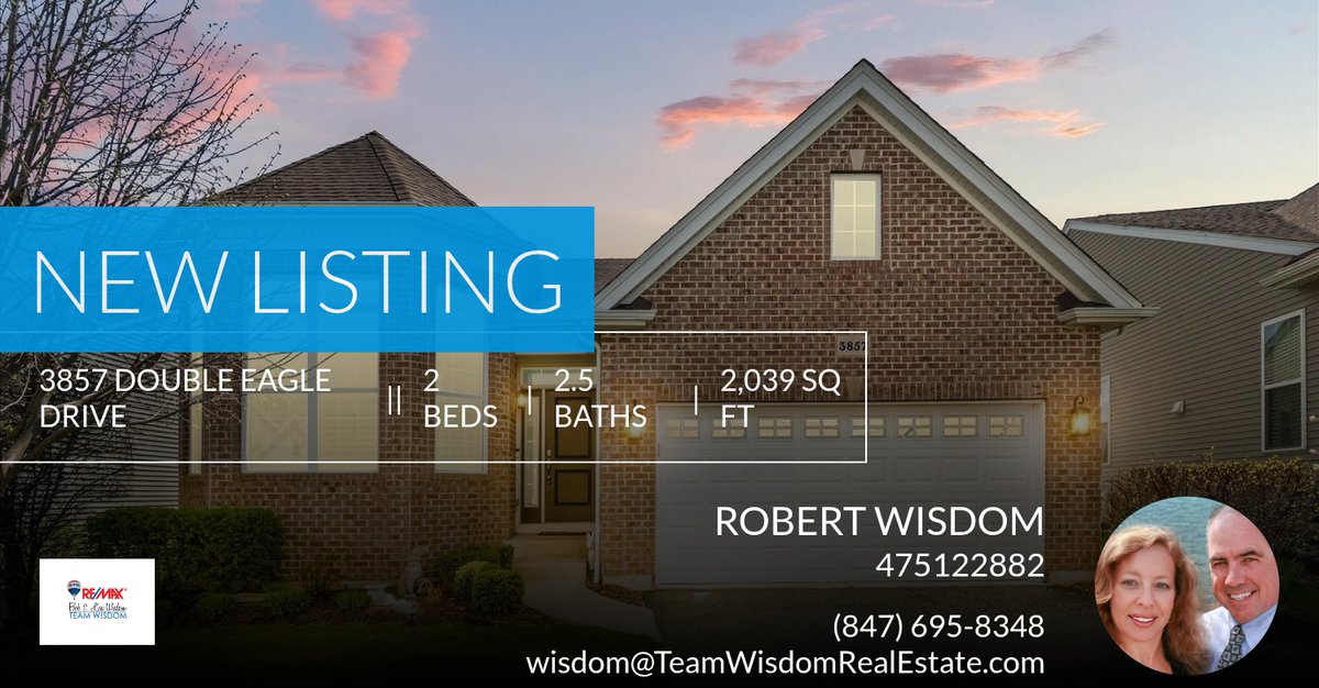 TeamWisdom's tweet photo. 📍 New Listing 📍 Take a look at this fantastic new property that just hit the market located at 3857 Double Eagle Drive in Elgin. Reach out here or at (847) 695-8348 for more information

Bob &amp; Lisa Wisdom - Team Wisdom
847-695-8348 https://t.co/NjrJHmne1s https://t.co/HXUAsbf9in