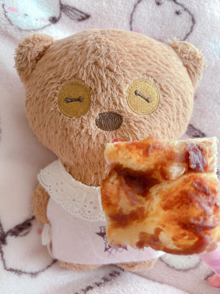 おはようございましゅ☀️ あんバター ♬(*´ч ` *)ﾝﾏﾝﾏ💜💛💜