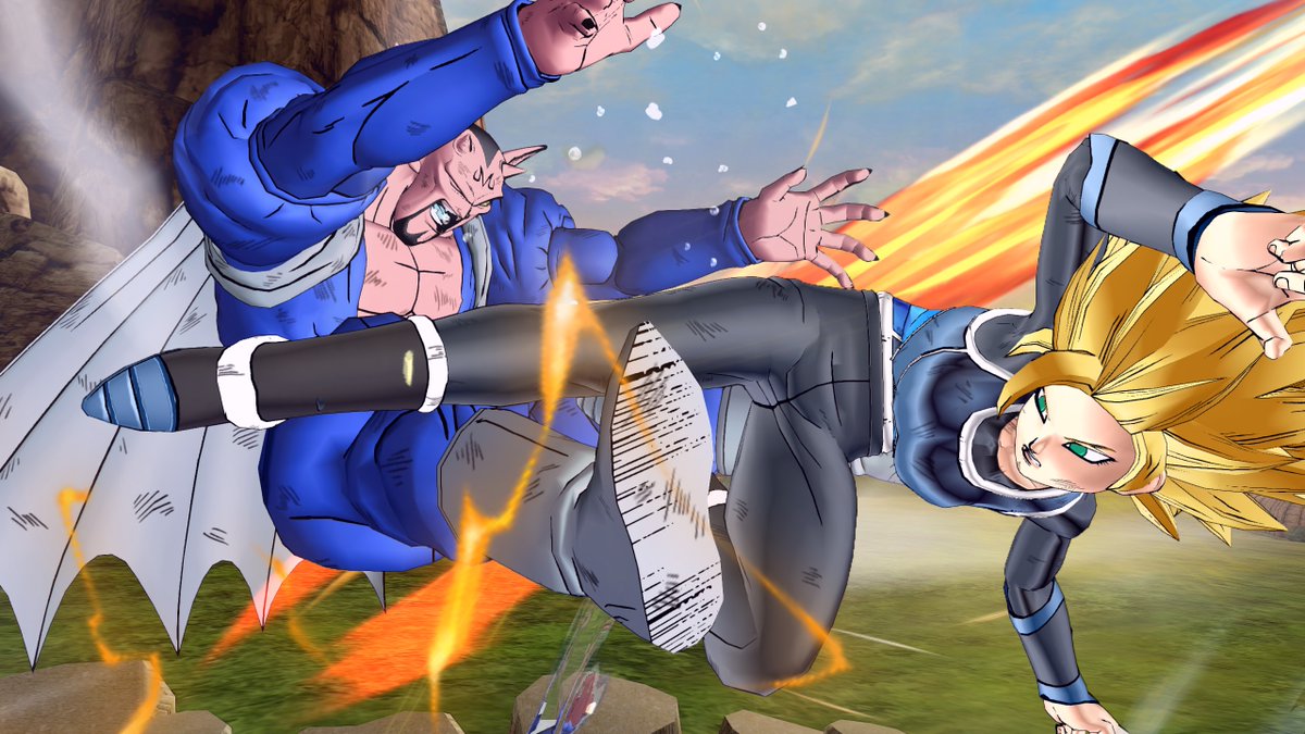 ShiroOkami12's tweet photo. Looks like Dabura bit off more than he could chew.

#Xenoverse2 https://t.co/kdjr2zLtKc