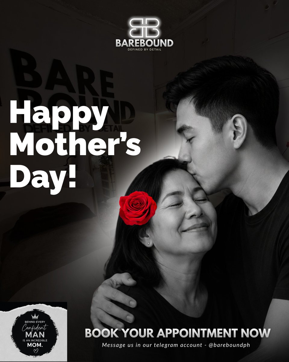 Bareboundph's tweet photo. Happy Mother’s Day to all the amazing moms out there! 💖

Thank you for your unconditional love, hard work, and endless sacrifices. Today is all about celebrating YOU! 🌸

#HappyMothersDay #MothersDay #Bareboundph #waxingPH #CelebrateMom #MothersLove #SupportLocalPH https://t.co/XL9ospa8G2