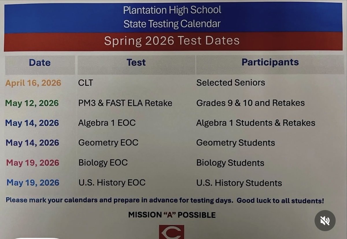 Plantation High tweet media