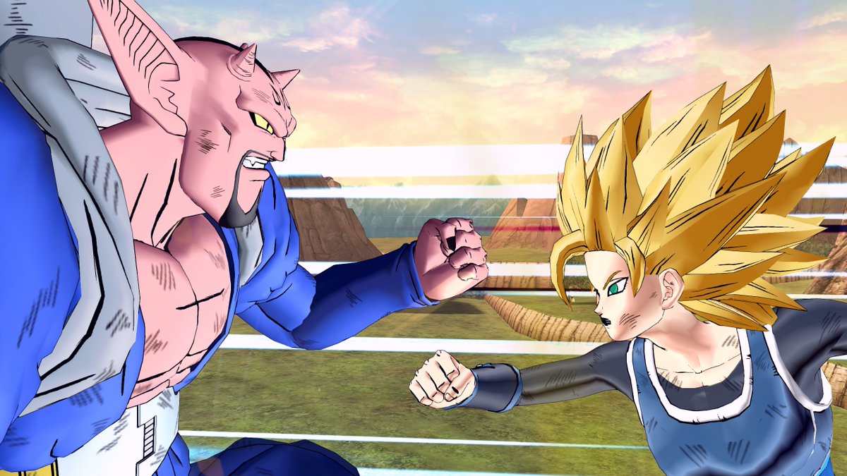 ShiroOkami12's tweet photo. Looks like Dabura bit off more than he could chew.

#Xenoverse2 https://t.co/kdjr2zLtKc