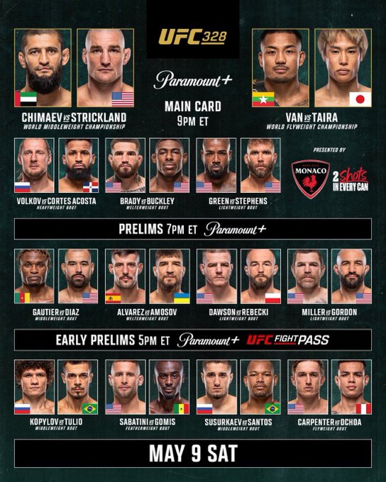 UFC_07_TV's tweet photo. UFC 328 Live Stream: How to watch Chimaev vs Strickland Live TV Channel 

iPhone /Mobil/MAC⤵️
📱https://t.co/1M9uYUHcYx
📱https://t.co/1M9uYUHcYx

PC/TV⤵️
📺https://t.co/1M9uYUHcYx
📺https://t.co/1M9uYUHcYx

Streams UFC Free TV ⬆️ https://t.co/mn30W86GDH