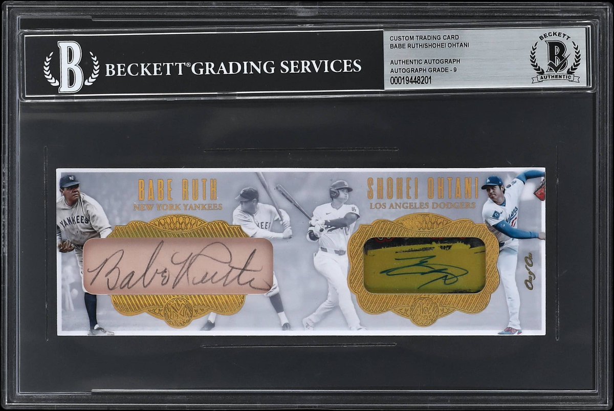 BABE & OHTANI! This Babe Ruth/Shohei Ohtani Dual-Signed Custom