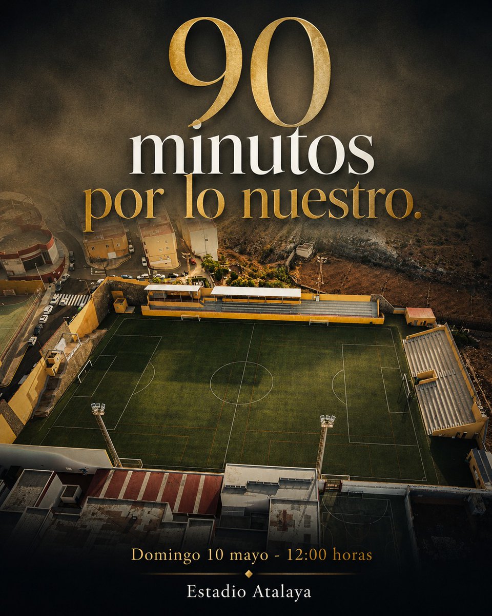 AtalayaUD's tweet photo. Llegó el día 💛💙

Hoy volvemos a jugar en casa.
Hoy vuelve a latir el Estadio Atalaya.
Hoy juega un barrio entero.

90 minutos por lo nuestro.
90 minutos para empujar juntos desde la grada hasta el último segundo.

Te esperamos.

🗓 Domingo 10 mayo
🕛 12:00 h.
📍 Estadio Atalaya https://t.co/6tbcVsSDT4