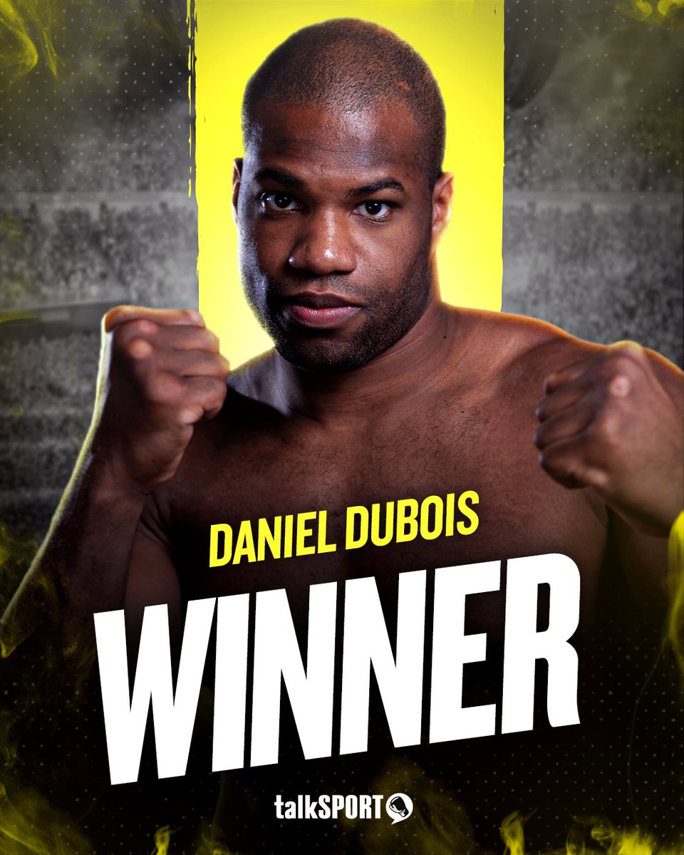 DANIEL DUBOIS DEFEATS FABIO WARDLEY! 🥊

Dynamite stops Wardley in round eleven to win the WBO world heavyweight title.

Who's next for Dubois?  👀