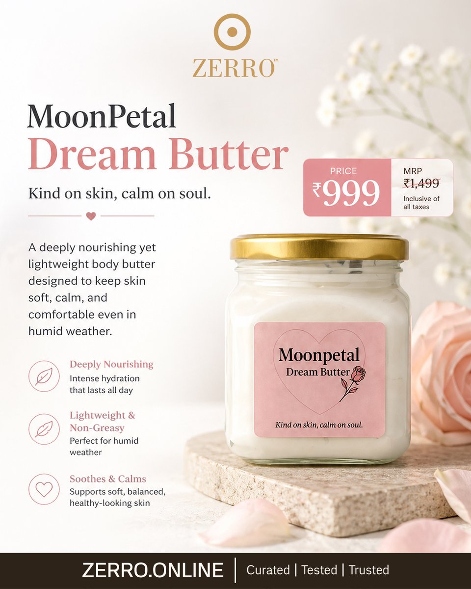 contactzerro's tweet photo. Do you prefer body butter that feels rich or one that feels weightless?
Tell us in the comments 👇

✨ Kind on skin. Calm on soul.
🛍️ Now available on https://t.co/qhjF3myzKI

#MoonPetalDreamButter
#SoftSkinDaily
#LightweightSkincare
#HumidityFriendly
#ZerroFinds https://t.co/jop2jOXRLz