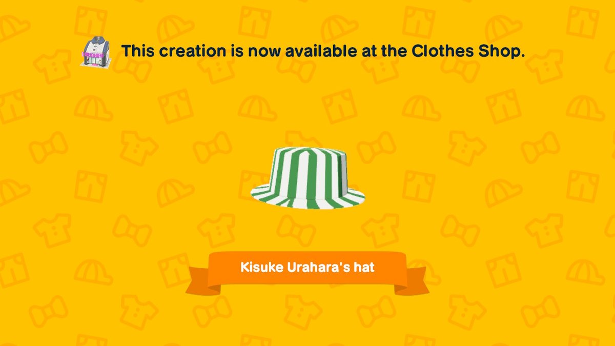 cottonpudding's tweet photo. made urahara's hat in tomodachi life https://t.co/MNWgy9ebpn