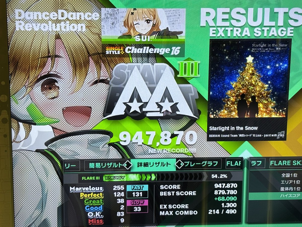 16でAA以上の曲も徐々に増えてきた
Cosy Catastrophe激でピタリ賞を受賞