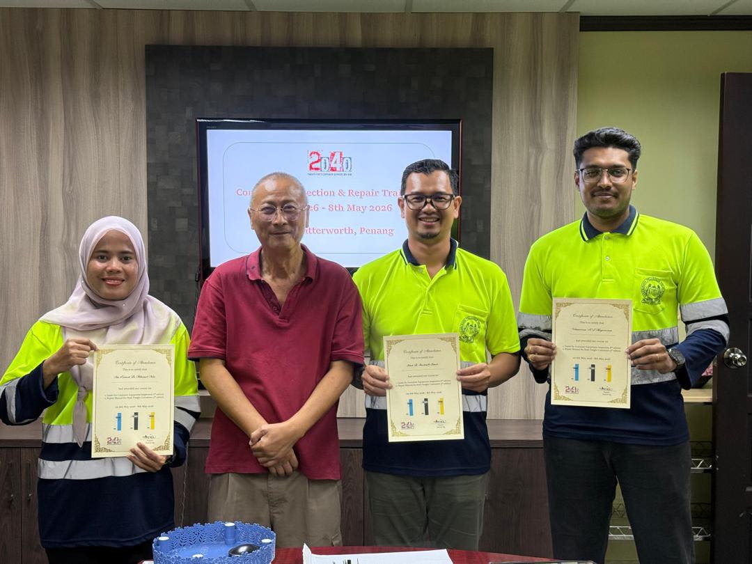 SPPP1's tweet photo. CONTAINER INSPECTION &amp; REPAIR TRAINING’ COURSE FOR PENANG PORT COMMISSION OFFICERS

https://t.co/5V24J1RVpQ

#suruhanjayapelabuhanpulaupinang
#penangportcommission https://t.co/iPAu4PeIj9
