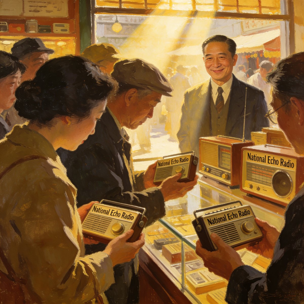 【希少】National 木製テレビボード レトロ ビンテージ　松下幸之助 1930年、松下幸之助はラジオの生産を始めた。当時すでに競合がひしめく