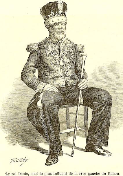 EMandyNGWEDONGU's tweet photo. 9 mai 1876 - 9 mai 2026, voici déjà 150 ans que nous a quitté le roi Denis Rapotchombo, à l’âge de 95 ans, grande figure de notre histoire et de mon héritage familial. 

Son histoire est mal connu et mal raconté. Antchuwè Kowè Rapontchombo était avant tout un puissant « oga » du clan Assiga. Il était le gardien des rites traditionnels, il faisait plusieurs retraites avant de prendre une décision. 

Les décisions capitales (guerre, traités, alliances) étaient prises de manière consensuelle après de longues palabres au sein d'un Conseil de Notables.

Le roi Denis était un diplomate qui parlait plusieurs langues. Beaucoup le considèrent comme un traitre sans comprendre que les traités qu’il a signé ms étaient avant tout des accords politiques de protection et des traités ccommerciaux. À cette époque, le Gabon n’était pas encore une nation et les traces de la décimation des Ndiwas par les Hollandais étaient encore présentes. Plusieurs nations autre que les francais c’étaient déjà rendu au Gabon: les Portugais, les Hollandais et les Anglais. 

Ce traité a donné une place particulière aux français sur les autres nations qui l’ont décoré plus tard de la légion d’honneur.