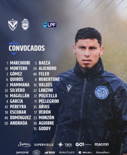 CONEXIONVELEZA1's tweet photo. Convocados para mañana con GELP.
#Vélez https://t.co/QZLAFBLoh8