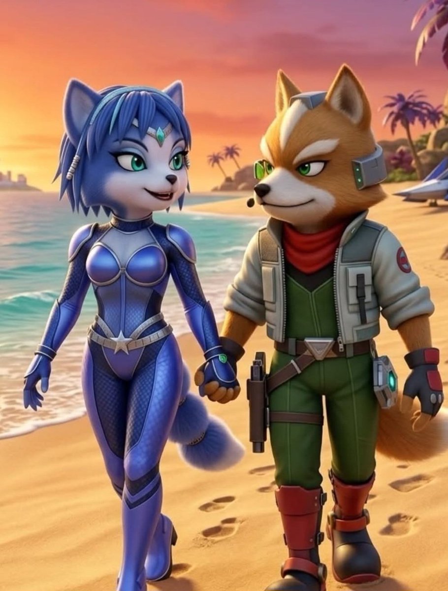 StarFoxMcCloud_'s tweet photo. We enjoy our walk on the beach together. https://t.co/xzIcCwc7oZ