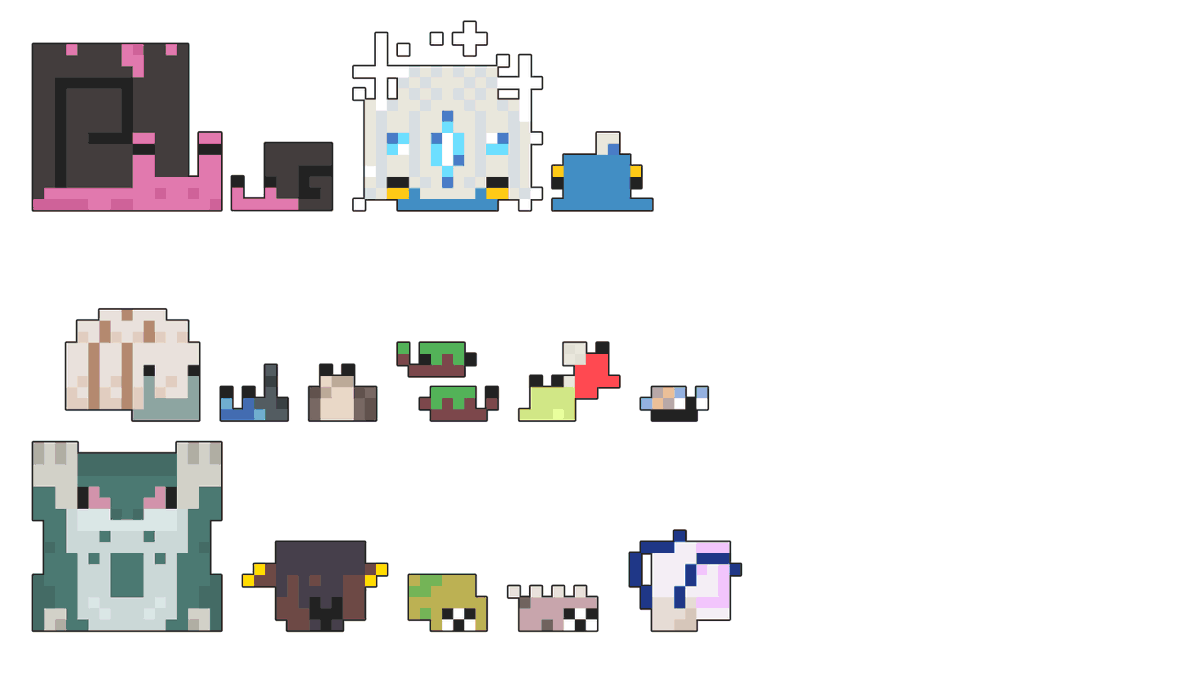 inunekoine11's tweet photo. [二次創作]ドットたちをサイズ感合わせてほとんどリメイクしたのだ
久々にドットっぽいことやるのめっちゃ楽しい
#Finz https://t.co/giKNOFCEgH