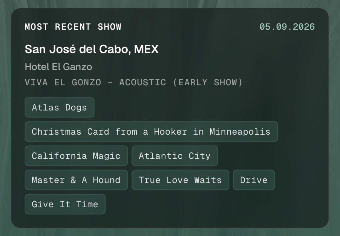 Dripfield.pro — A Goose Setlist Archive tweet media
