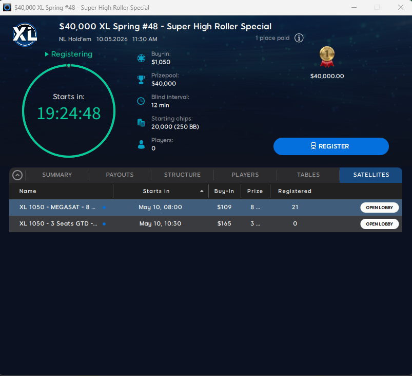 I'm giving away 25% of my score in the the <a href="/888poker/">888poker</a> XL Spring Series $1050 Super High Roller Special. 💵

And it's a GUARANTEED GIVEAWAY, as even if I fall short of ITM I'll award 3x$33 tickets to be used on 888poker.

How to qualify?
1⃣ Follow me
2⃣ Like this post

Be sure to