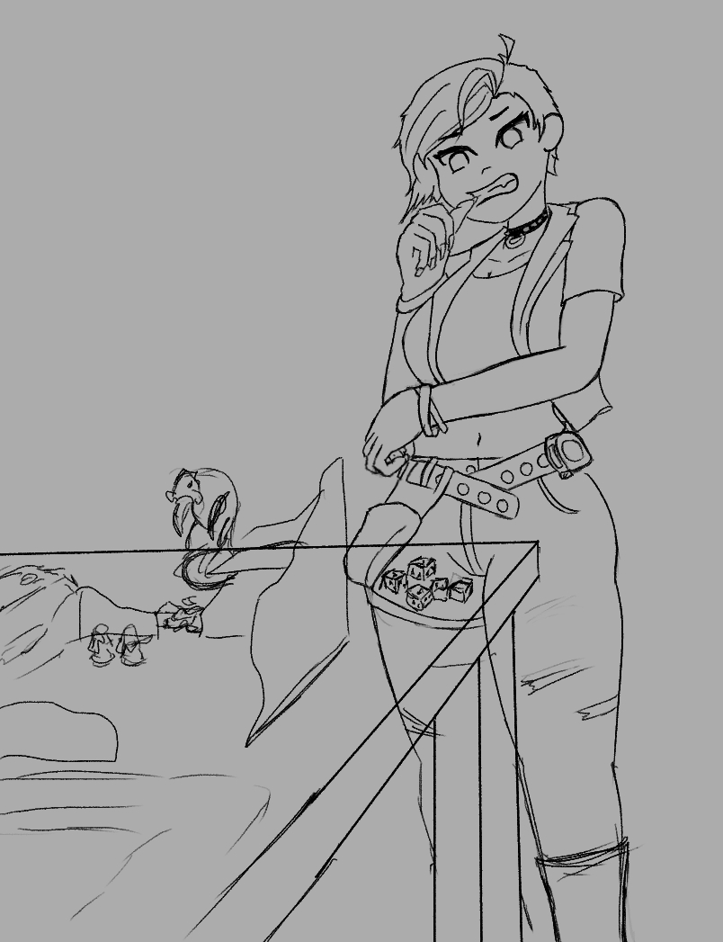 Ken_3d's tweet photo. Punk nerd girl  playing 40k

#drawing #doodle #sketch #sketchbook #drawingsketch https://t.co/W3hDTIMBUy
