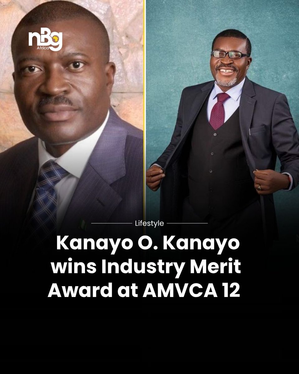 nbgafrica's tweet photo. Kanayo O. Kanayo receives the Industry Merit Award.

A well-earned recognition of a legendary career, enduring impact, and his immense contribution to Nollywood over the years.

#nbgupdates #amvca12 #industrymeritaward https://t.co/v2QxbmPw20