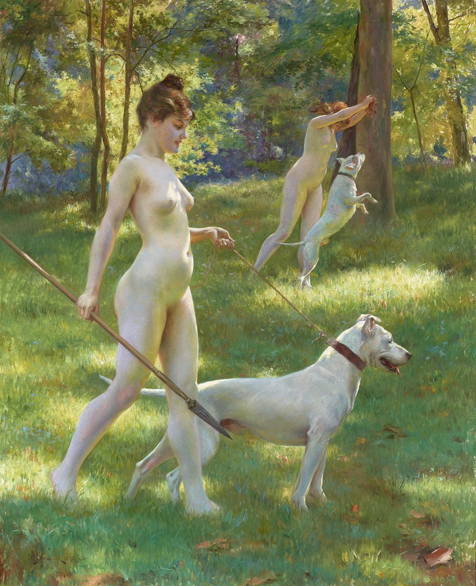 Nymphs Hunting — Julius Leblanc Stewart