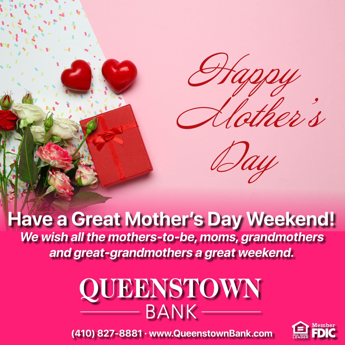 QueenstownBank's tweet photo. #QueenstownBank wishes all mothers-to-be, mothers, grandmothers and great-grandmothers a Happy Mother's Day Weekend! https://t.co/euFtpyJHJy
