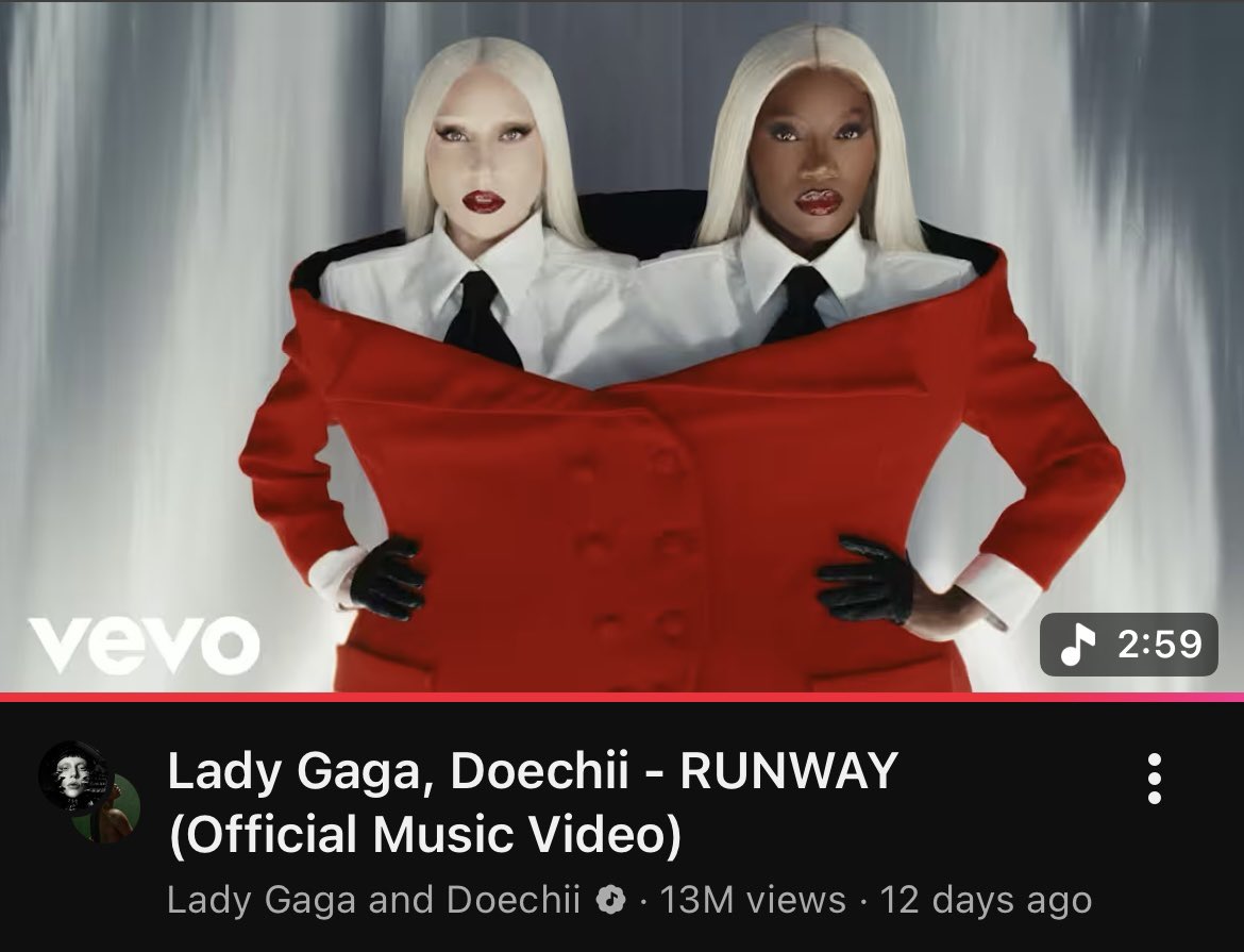 gagacadabra's tweet photo. RUNWAY                      I'M HIS, HE'S MINE

13M views                         13M views

(in 12 days)                      (in 603 days) https://t.co/EiLtGKohwx